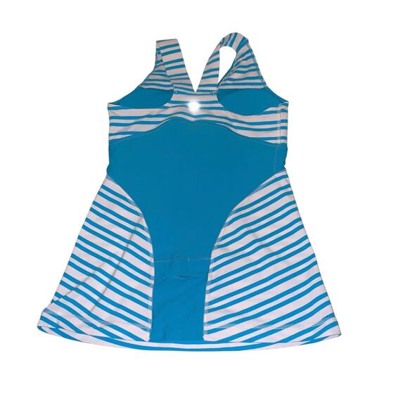 LULULEMON | Deep V Athletic Tank Twin Stripe Spry Blue - Picture 4 of 5